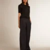 Camisas de mujer en lana merina negra