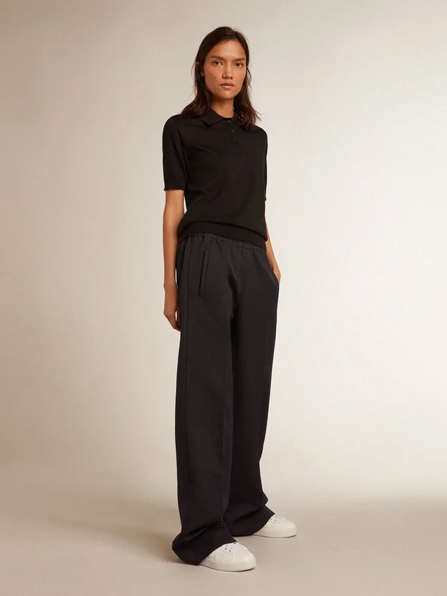 Camisas de mujer en lana merina negra