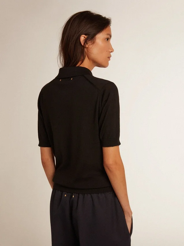 Camisas de mujer en lana merina negra