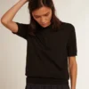 Camisas de mujer en lana merina negra
