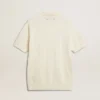 Camisas de punto jacquard blancas para hombre