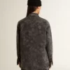 Camisas de vaquero negras para mujer con estampado floral tono sobre tono