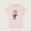 Camisas «Journey» para niñas en jersey de algodón rosa con estampado digital de la mascota