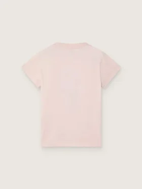 Camisas «Journey» para niñas en jersey de algodón rosa con estampado digital de la mascota