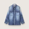 Camisas oversize de mujer con efecto vaquero desgastado