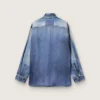 Camisas oversize de mujer con efecto vaquero desgastado