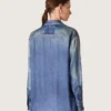 Camisas oversize de mujer con efecto vaquero desgastado