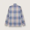 Camisas oversize para hombre de algodón a cuadros en índigo y beige