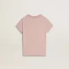 Camisas rosa para niñas con estampado blanco