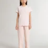 Camisas rosas para niñas con estampado rosa en la parte delantera