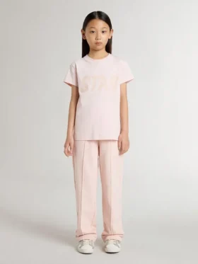 Camisas rosas para niñas con estampado rosa en la parte delantera