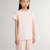 Camisas rosas para niñas con estampado rosa en la parte delantera