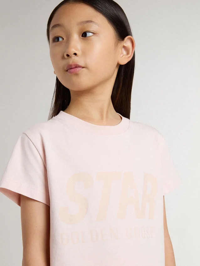 Camisas rosas para niñas con estampado rosa en la parte delantera