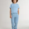 Camiseta azul claro para niños con estampado