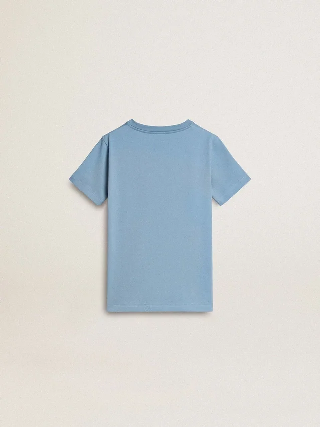 Camiseta azul claro para niños con estampado