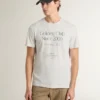 Camiseta blanca de algodón para hombre con estampado verde