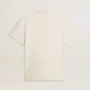 Camiseta blanca de estilo vintage para hombre con estampado en la parte delantera