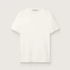 Camiseta blanca de hombre con acabado desgastado