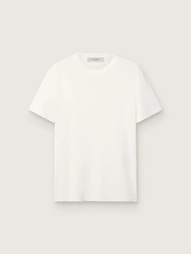 Camiseta blanca de hombre con acabado desgastado