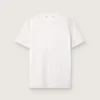 Camiseta blanca de mujer con cristales cabujón