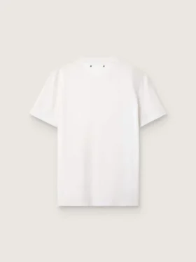 Camiseta blanca de mujer con cristales cabujón