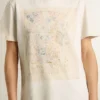 Camiseta blanca de mujer con estampado floral