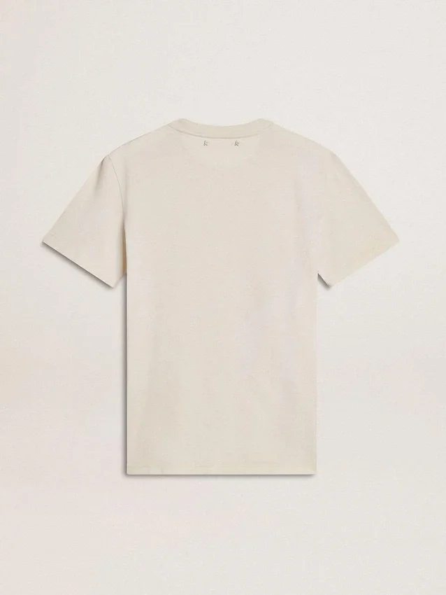 Camiseta blanca de mujer con estampado floral