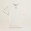 Camiseta de algodón de mujer en blanco desgastado con letras negras