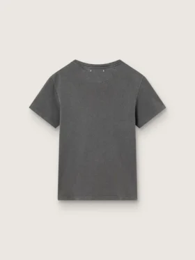 Camiseta de corte ajustado con efecto desgastado en gris antracita
