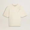 Camiseta de corte holgado en blanco desgastado CNY