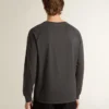 Camiseta de hombre de algodón color antracita con estampado en el pecho