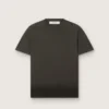 Camiseta de hombre de jersey de algodón antracita con corazón perforado