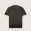 Camiseta de hombre de jersey de algodón antracita con corazón perforado