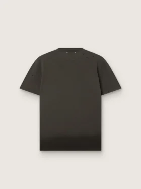 Camiseta de hombre de jersey de algodón antracita con corazón perforado