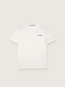 Camiseta de hombre de jersey de algodón blanco vintage