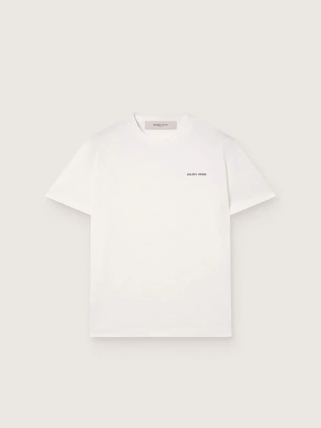 Camiseta de hombre de jersey de algodón blanco vintage