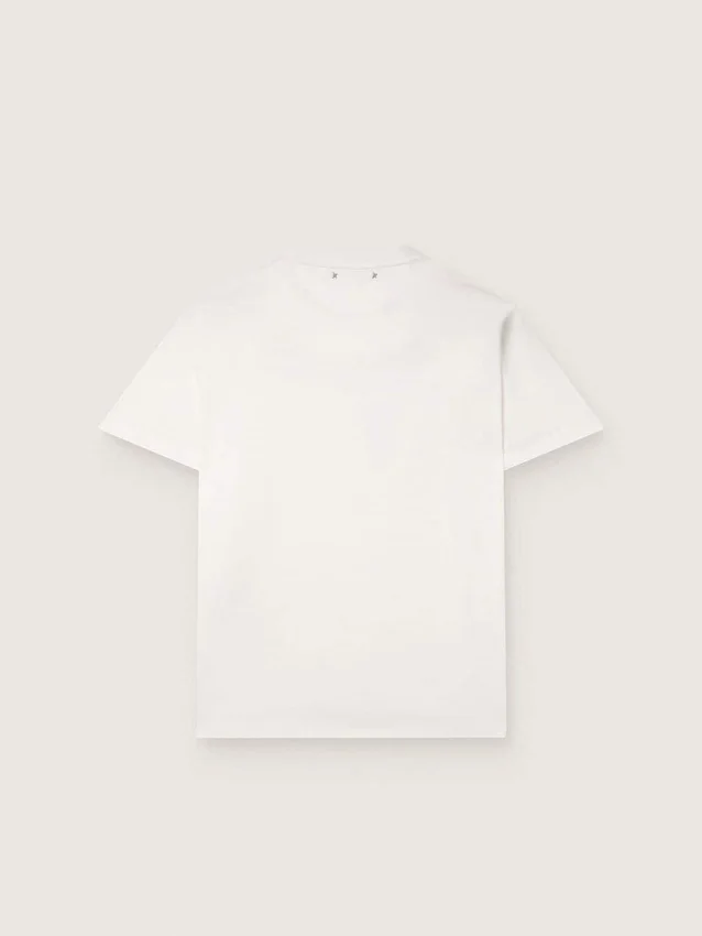 Camiseta de hombre de jersey de algodón blanco vintage