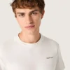 Camiseta de hombre de jersey de algodón blanco vintage