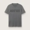 Camiseta de hombre en gris antracita con acabado desgastado