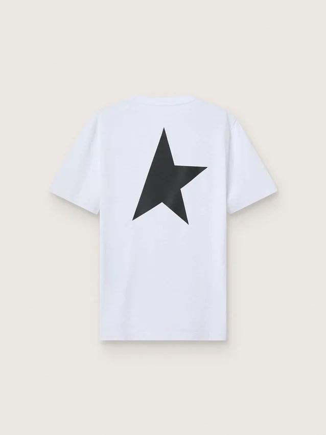 Camiseta de la colección Star Collection con logotipo y estrella negros en contraste