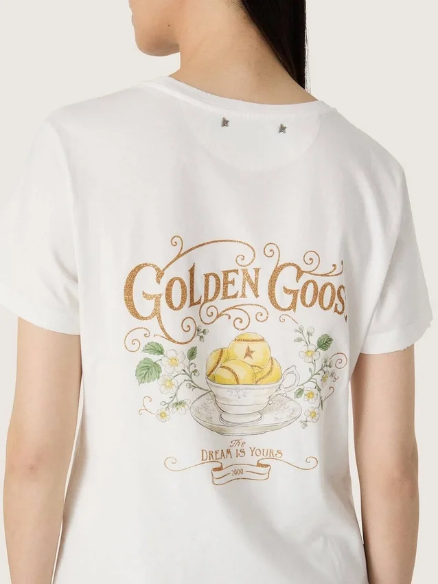 Camiseta de mujer con estampado en la espalda