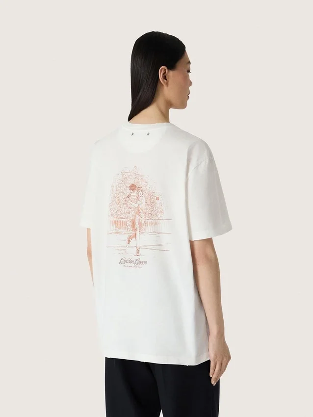 Camiseta de mujer con estampado en la espalda