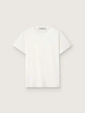 Camiseta de mujer de corte ajustado y efecto desgastado en color blanco