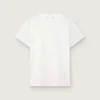 Camiseta de mujer de corte ajustado y efecto desgastado en color blanco