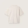 Camiseta de mujer de jersey de algodón blanco con estampado de estrellas