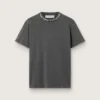 Camiseta de mujer en gris antracita con cristales