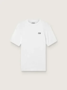 Camiseta deportiva blanca de corte entallado para hombre