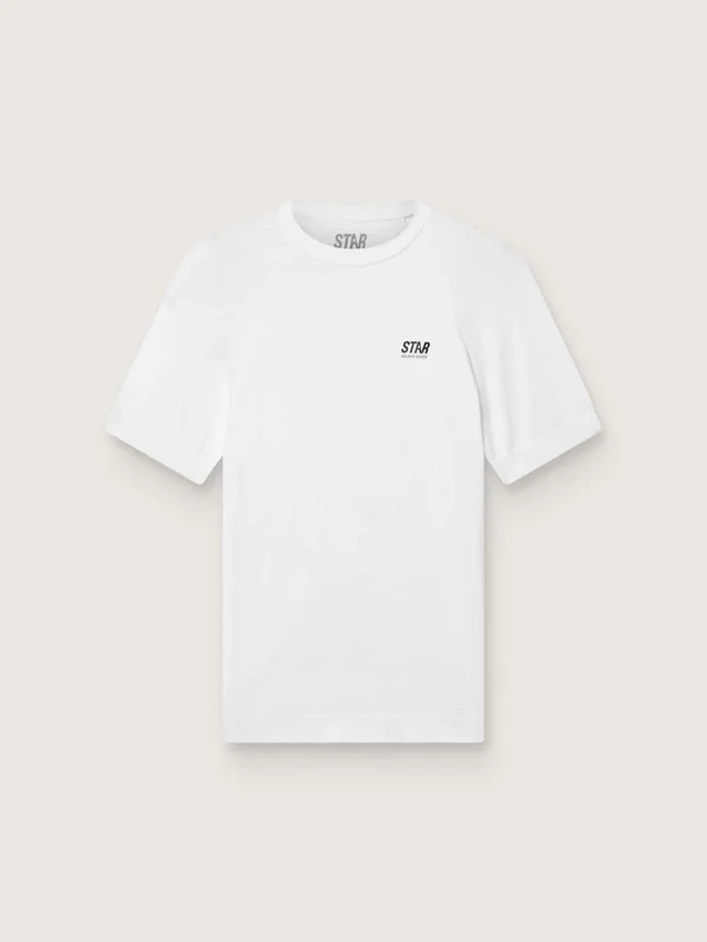 Camiseta deportiva blanca de corte entallado para hombre