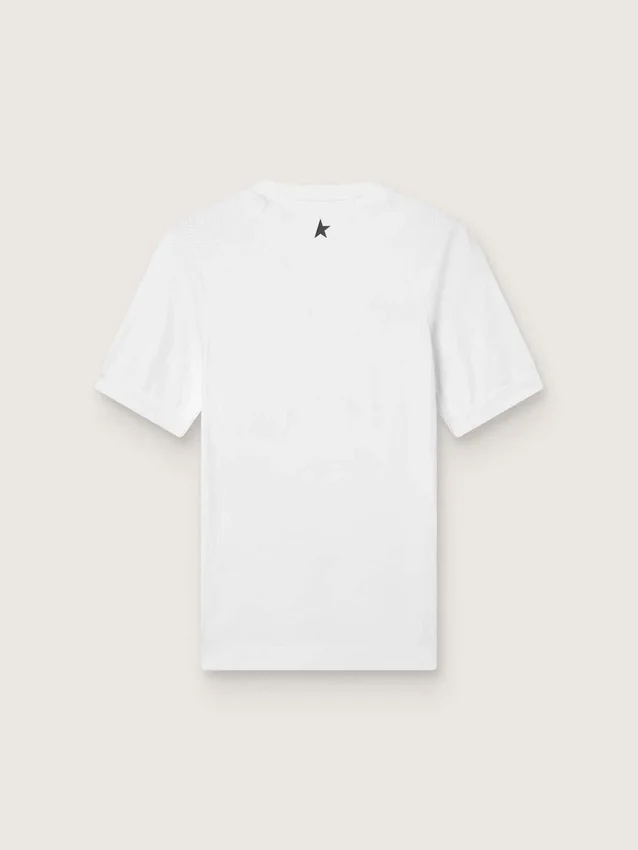 Camiseta deportiva blanca de corte entallado para hombre
