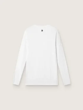 Camiseta deportiva blanca de manga larga para hombre